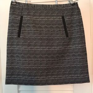 Loft Black Patterned Skirt 4p​​​